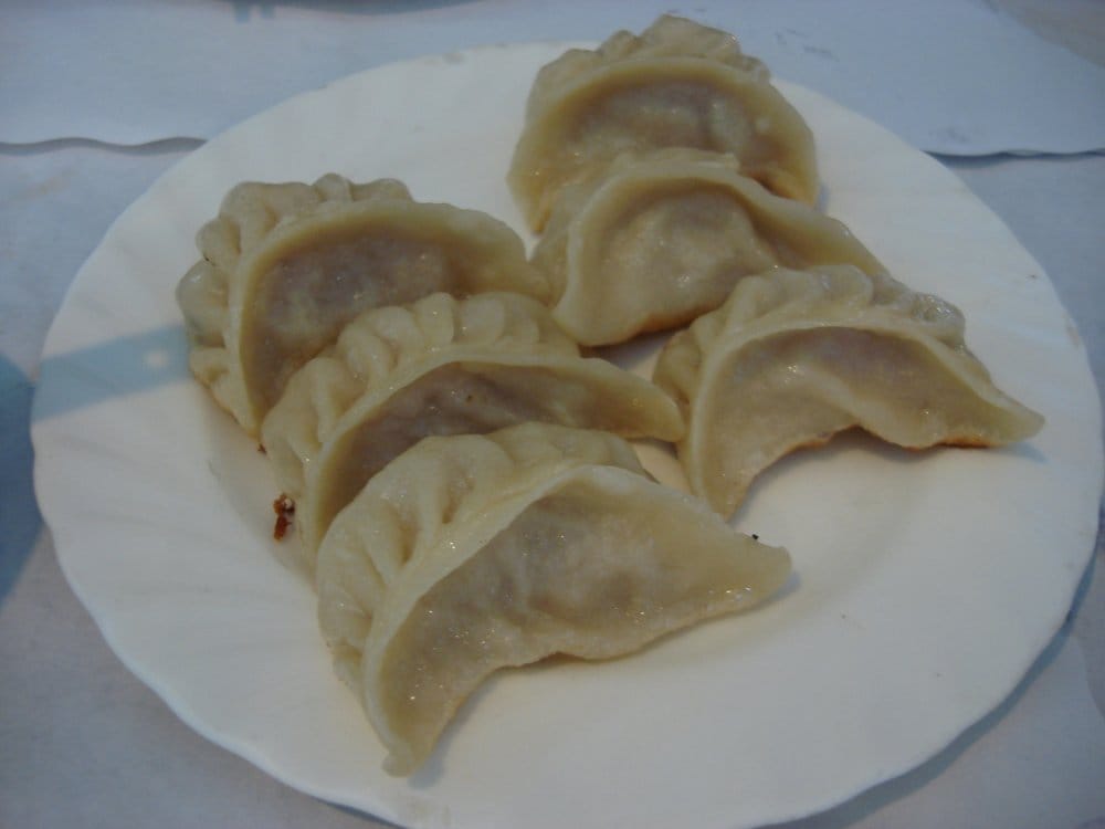Order 17. Pork Pot Stickers (6) food online from Little Shanghai Restaurant store, San Mateo on bringmethat.com