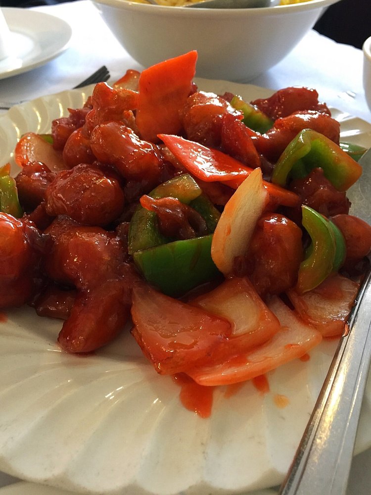 Order 603. Sweet and Sour Chicken food online from Little Shanghai Restaurant store, San Mateo on bringmethat.com