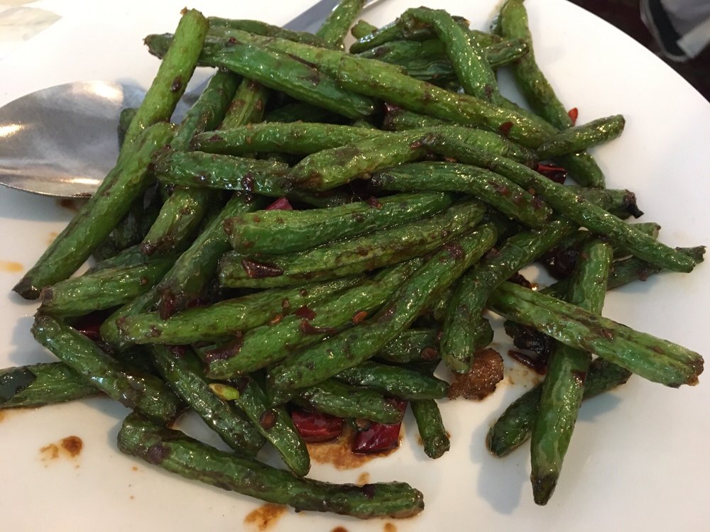 Order 714. Dry Cooked String Beans food online from Little Shanghai Restaurant store, San Mateo on bringmethat.com