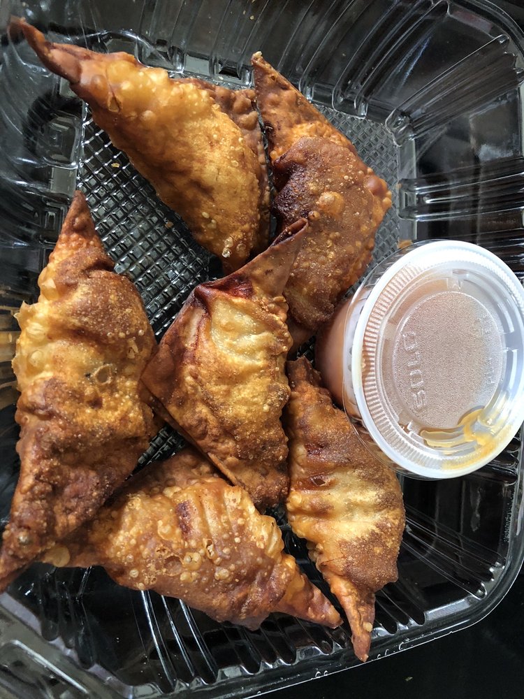 Order 23. FRIED DUMPLINGS (6) food online from OB Noodle House store, San Diego on bringmethat.com