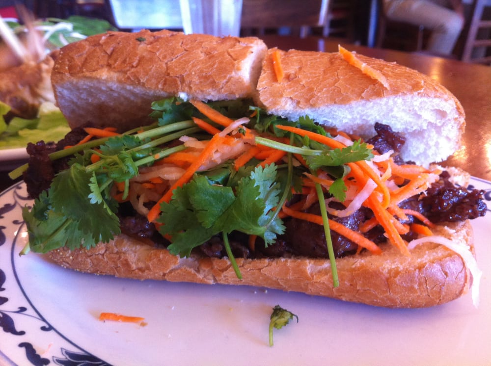 Order 17. Vietnamese Grilled Beef Sandwich food online from Saigon City Restaurant store, San Mateo on bringmethat.com