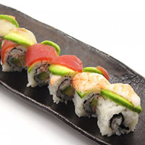 Order Rainbow Roll food online from Sushi Sams Edomata store, San Mateo on bringmethat.com