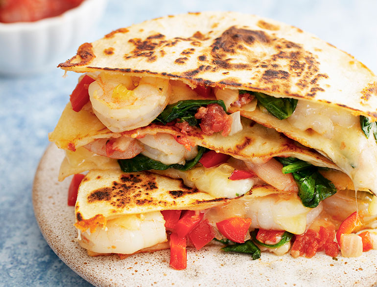 Order  Shrimp Quesadilla  food online from Taco Surf store, Seal Beach on bringmethat.com