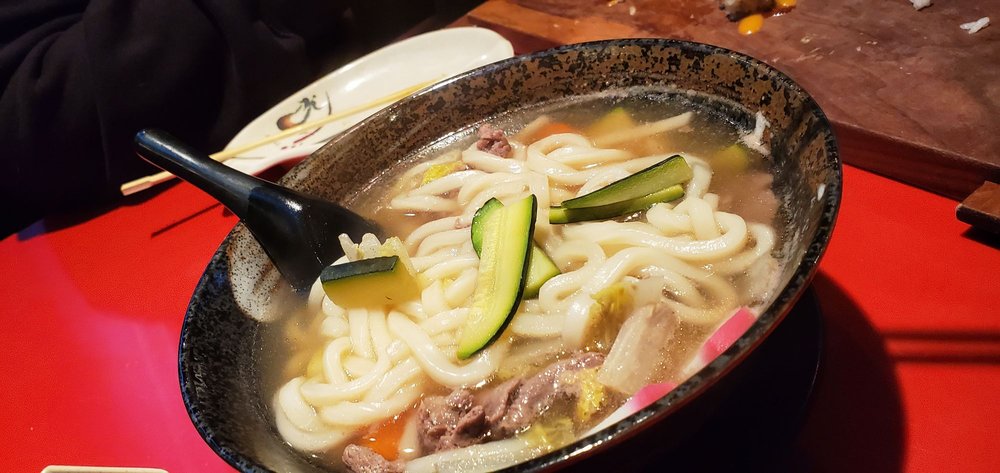 Order Beef Udon food online from Arigato Sushi store, Sacramento on bringmethat.com