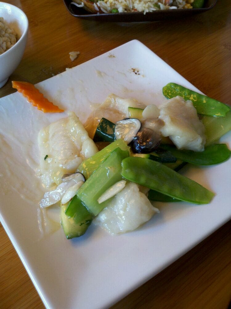 Order Basa Fish Filet Stir Fry food online from Harmony Restaurant store, Mill Valley on bringmethat.com