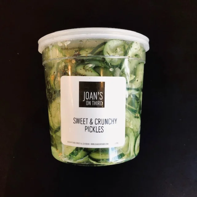 Order Joan's Sweet & Crunchy Pickles (Pint) food online from Joan's on Third store, Los Angeles on bringmethat.com