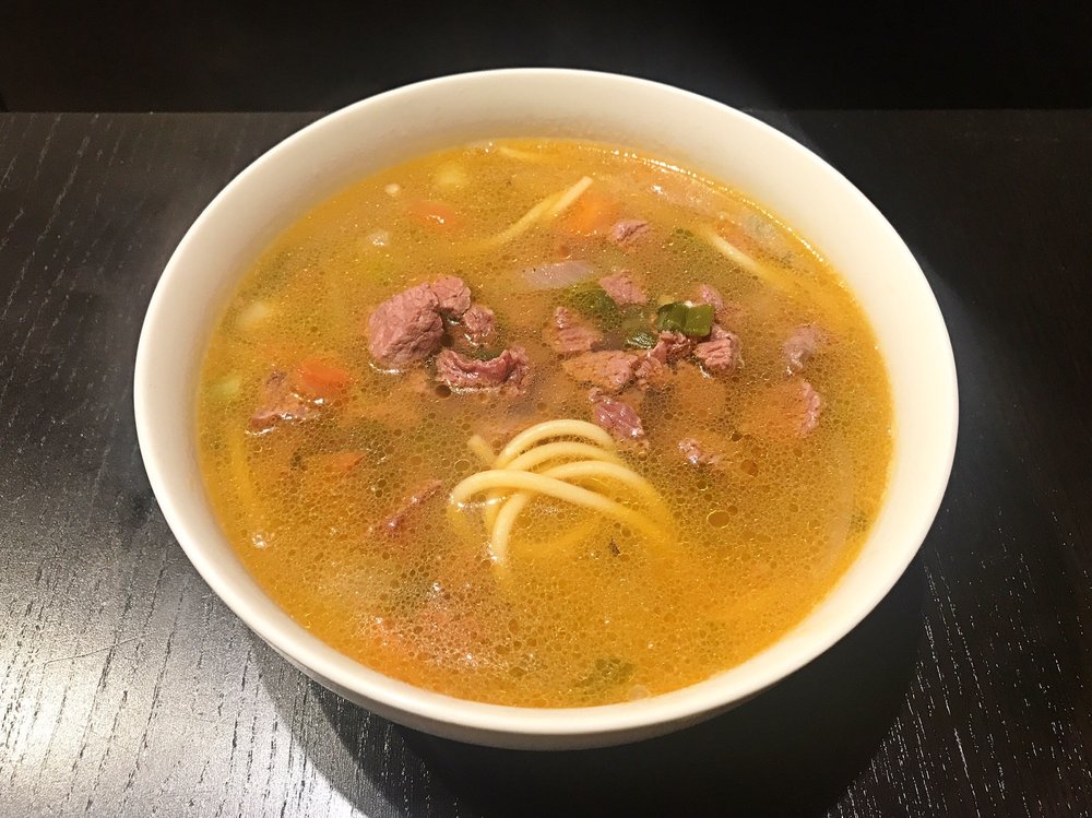 Order 8. SOPA SUSTANCIA food online from Mario's Peruvian & Seafood store, Los Angeles on bringmethat.com