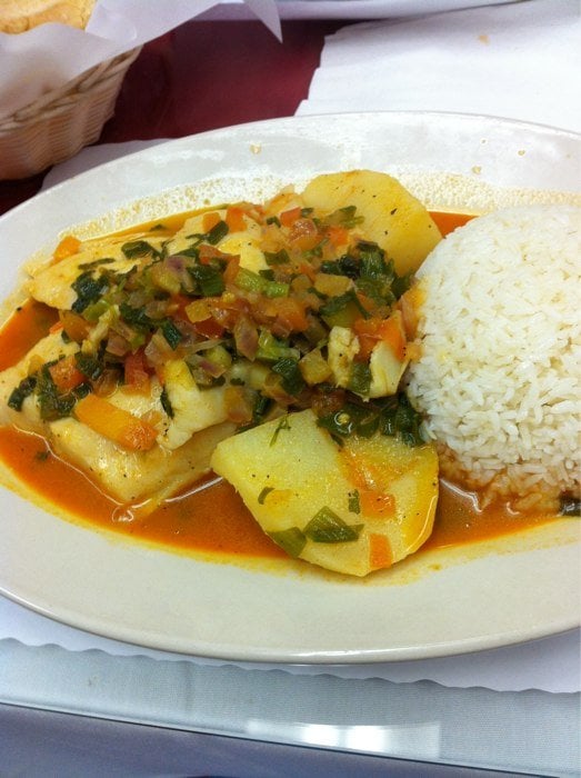 Order 32. PESCADO SUDADO food online from Mario's Peruvian & Seafood store, Los Angeles on bringmethat.com