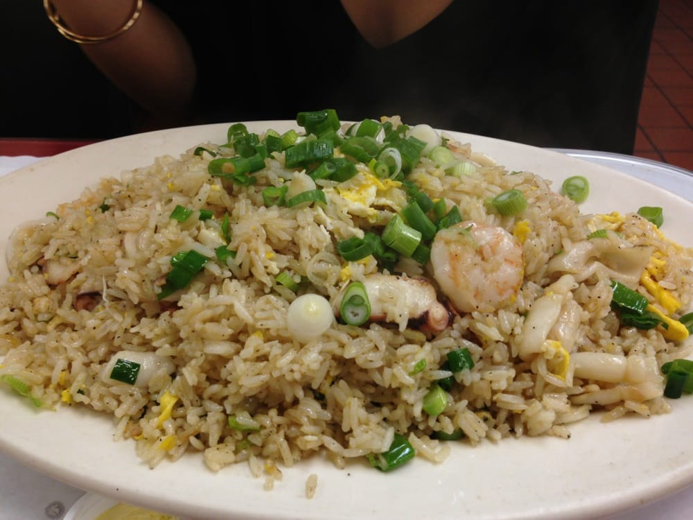 Order 39. ARROZ CHAUFA DE MARISCOS food online from Mario's Peruvian & Seafood store, Los Angeles on bringmethat.com