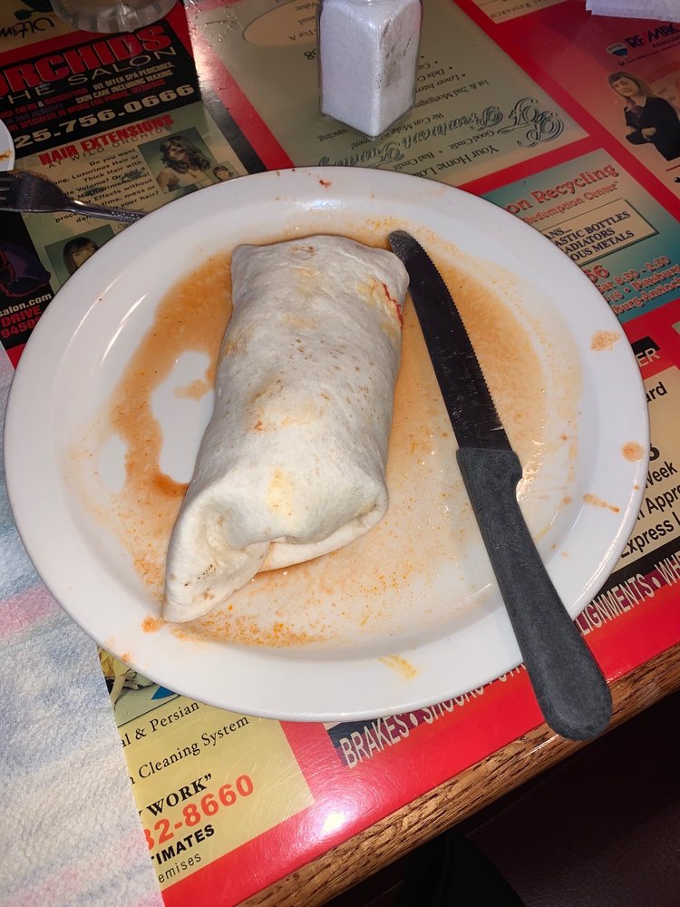 Order Beef, Chicken, Pork or Chorizo & Egg Burrito food online from New Mecca Cafe store, Pittsburg on bringmethat.com