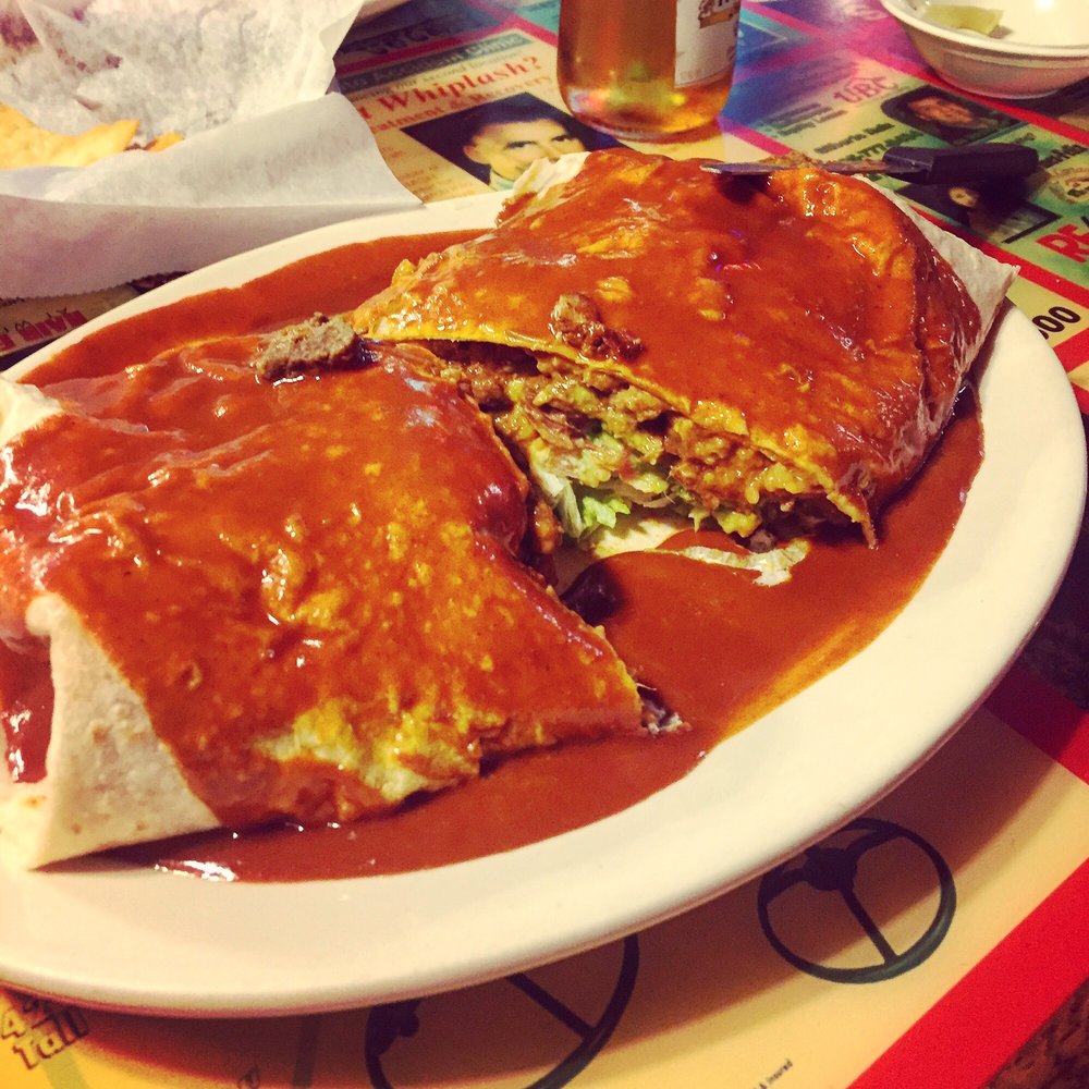 Order Beef Burritos food online from New Mecca Cafe store, Pittsburg on bringmethat.com