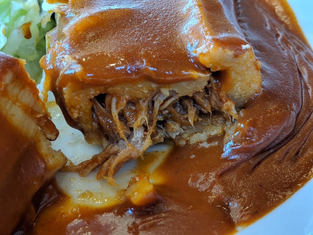 Order Pork Tamale (Only Pork) food online from New Mecca Cafe store, Pittsburg on bringmethat.com