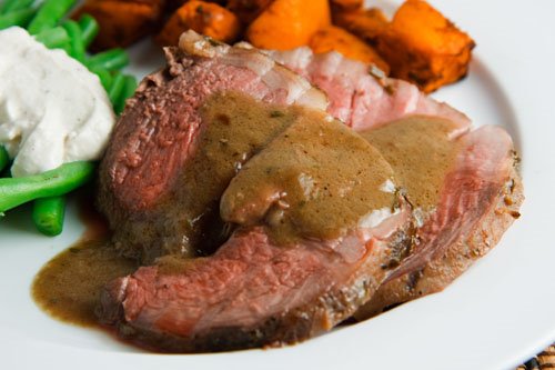 Order Roasted Lamb Loin, Port Sauce food online from Saint Michaels Alley store, Palo Alto on bringmethat.com