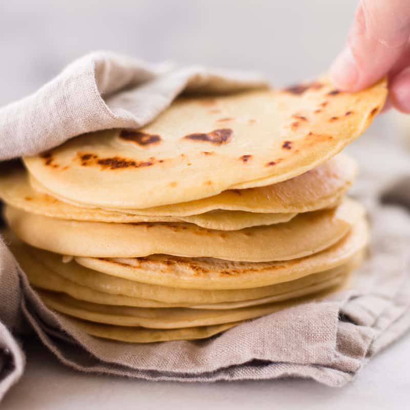Order Flour Tortilla (4) food online from Taqueria Mi Pueblo #3 store, Novato on bringmethat.com