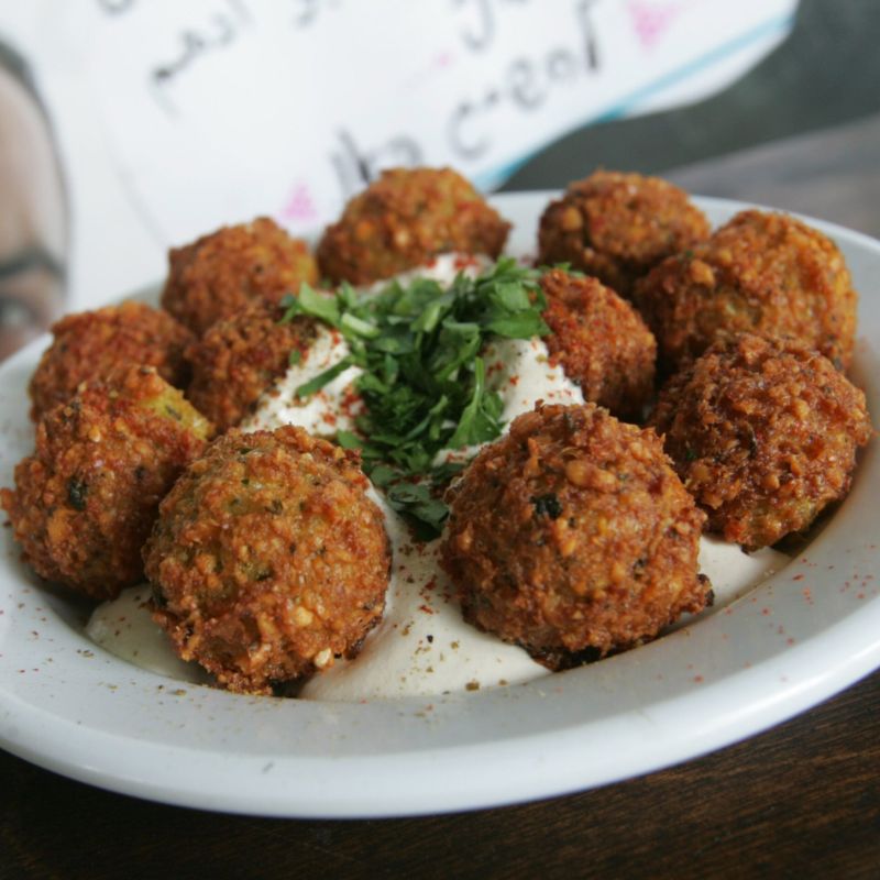 Order Falafel Platter food online from Elham Restaurant And Bar store, New Castle on bringmethat.com