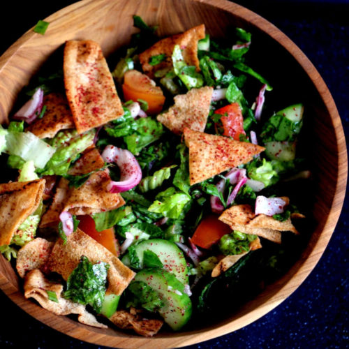Order Fatoush Salad food online from Elham Restaurant And Bar store, New Castle on bringmethat.com