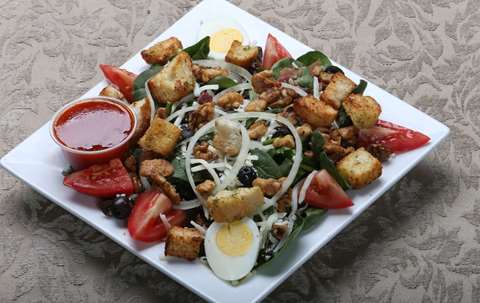 Order Spinach Salad food online from Elham Restaurant And Bar store, New Castle on bringmethat.com