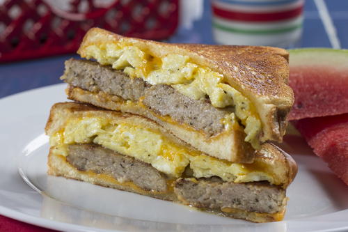 Order Sausage N Egg Sandwich food online from Elham Restaurant And Bar store, New Castle on bringmethat.com