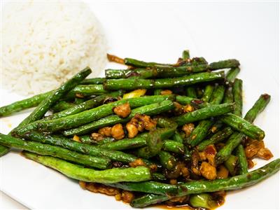 Order Yakni (Rice topped with Green Beans) food online from Elham Restaurant And Bar store, New Castle on bringmethat.com