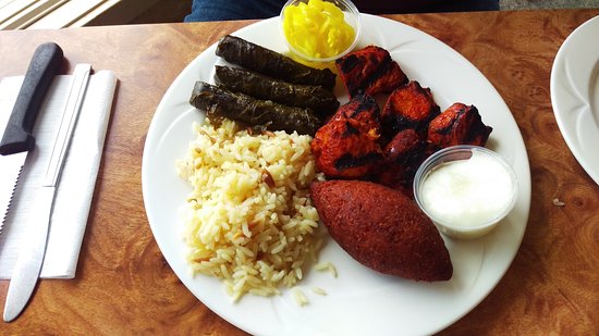 Order Elhams Combination Platter food online from Elham Restaurant And Bar store, New Castle on bringmethat.com