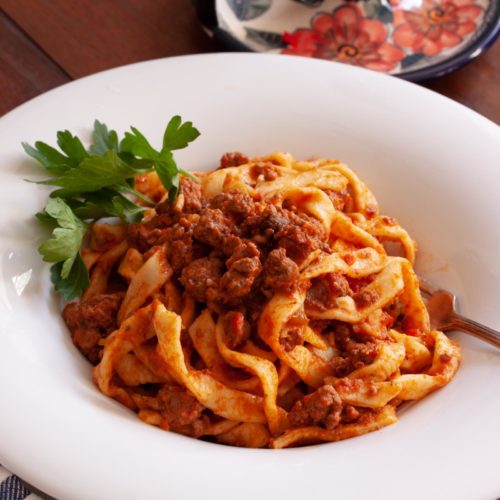 Order Fettuccine alla Bolognese food online from Arturo's Ristorante store, Boca Raton on bringmethat.com