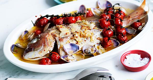 Order Snapper al Acquapazza food online from Arturo's Ristorante store, Boca Raton on bringmethat.com
