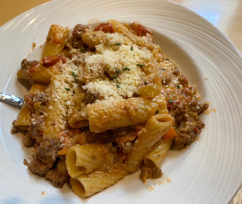 Order Rigatoni Bolognese food online from Guppy's On the Beach store, Indian Rocks Beach on bringmethat.com
