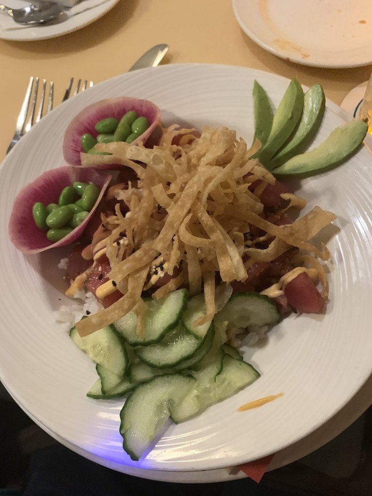 Order Tuna Poke Bowl food online from Guppy's On the Beach store, Indian Rocks Beach on bringmethat.com