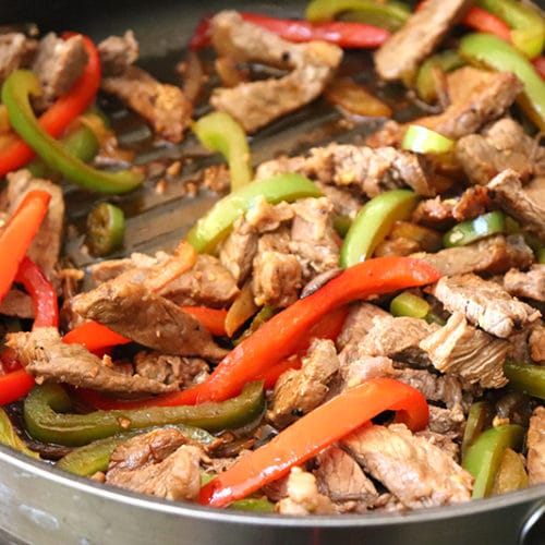 Order Fajitas de Carne Guisadas food online from Antigua Guatemala Cafeteria store, Miami on bringmethat.com