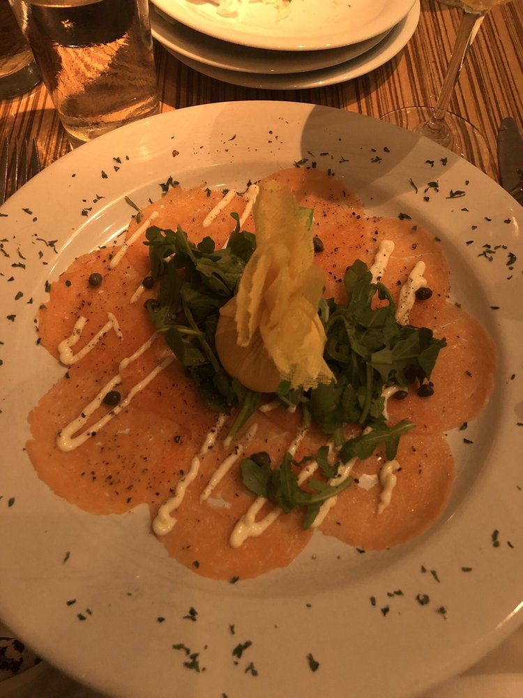 Order CARPACCIO DI SALMONE food online from Brasserie Brickell Key store, Miami on bringmethat.com