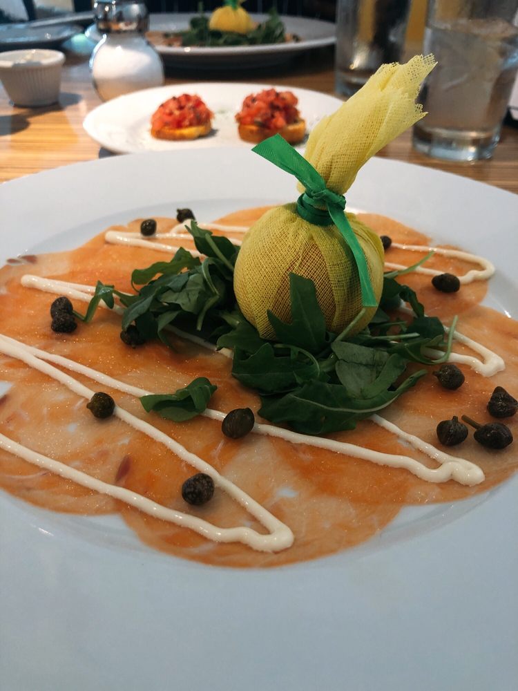 Order CARPACCIO DI SALMONE food online from Brasserie Brickell Key store, Miami on bringmethat.com