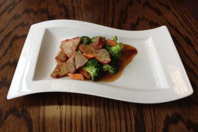 Order Roast Pork with Oyster Sauce food online from Chen's Garden store, Cape May on bringmethat.com