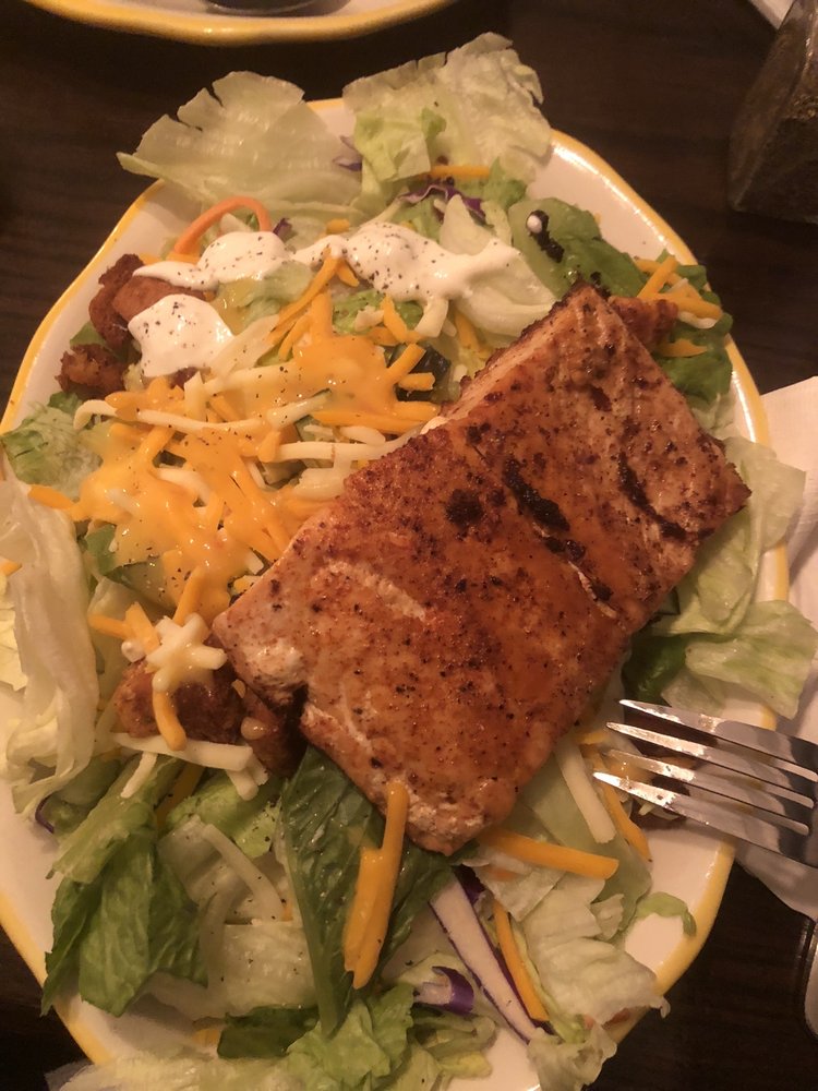 Order Grilled Salmon House Salad food online from Carey Hilliard's store, Savannah on bringmethat.com