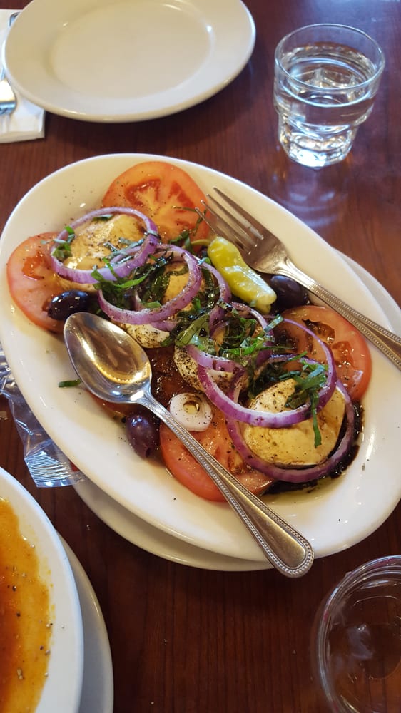Order TOMATO MOZZARELLA SALAD food online from Gatto's Italian Restaurant & Bar store, Tinley Park on bringmethat.com
