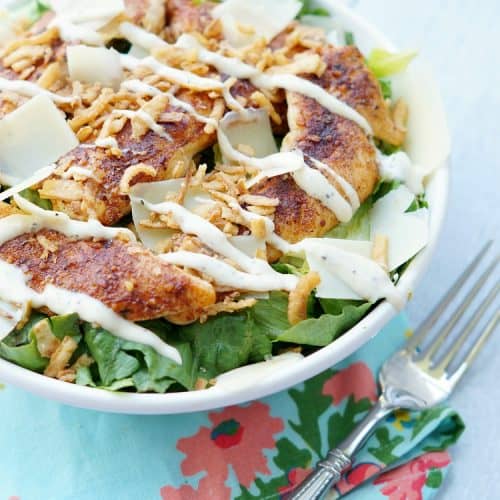 Order Blackened Chicken Caesar Salad food online from Lotawata Creek store, Fairview Heights on bringmethat.com