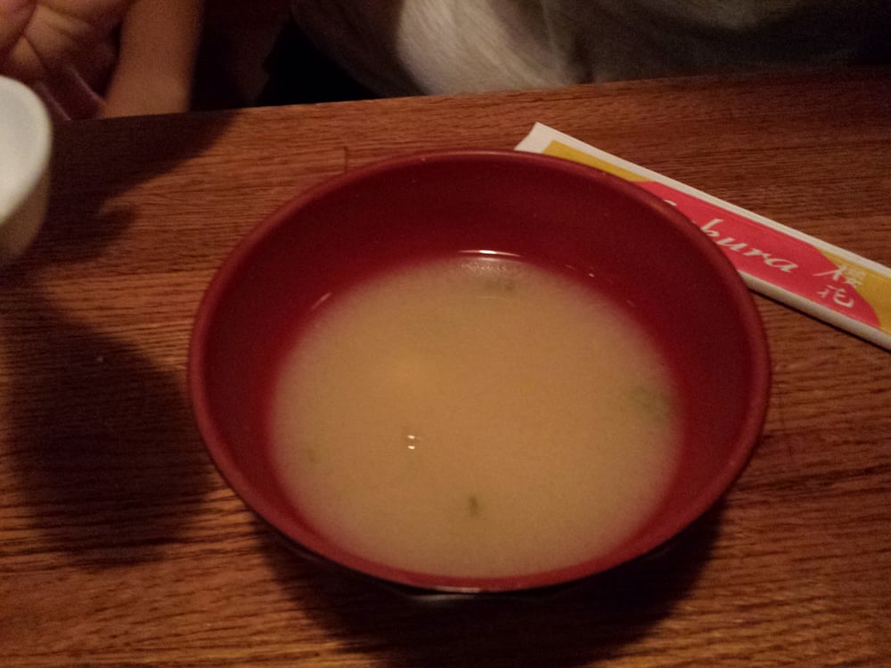 Order Miso Soup food online from Sakura Japanese Restaurant store, Indianapolis on bringmethat.com