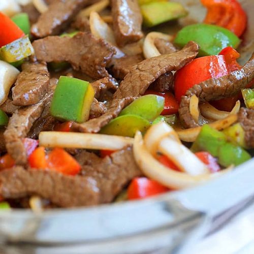 Order Pepper Steak with Onion food online from Happy Garden store, Evansville on bringmethat.com