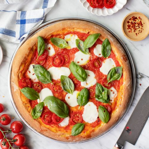 Order The No-Skimp Basil Margherita food online from Vin 909 Winecafe store, Annapolis on bringmethat.com