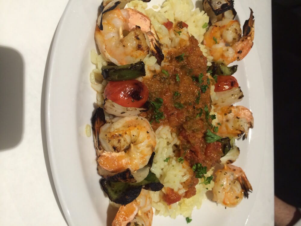 Order Shrimp Kebob food online from Greek Village Restaurant store, Silver Spring on bringmethat.com