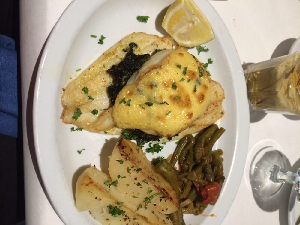 Order Flounder FLorentine food online from Greek Village Restaurant store, Silver Spring on bringmethat.com