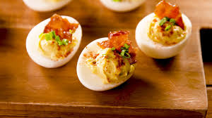 Order MAPLE BACON DEVILED EGGS food online from Cafe Bistro store, Novi on bringmethat.com