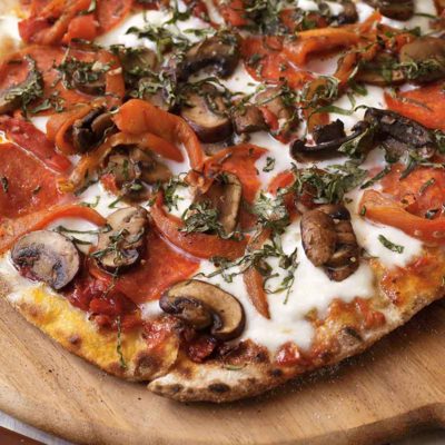 Order PEPPERONI & MUSHROOM  food online from Cafe Bistro store, Novi on bringmethat.com