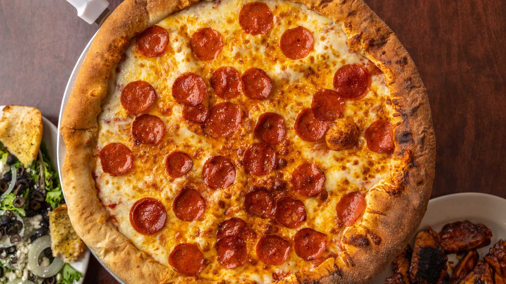 Order Large 20" Cheese Pizza food online from Brickhouse Tavern store, Newport News on bringmethat.com