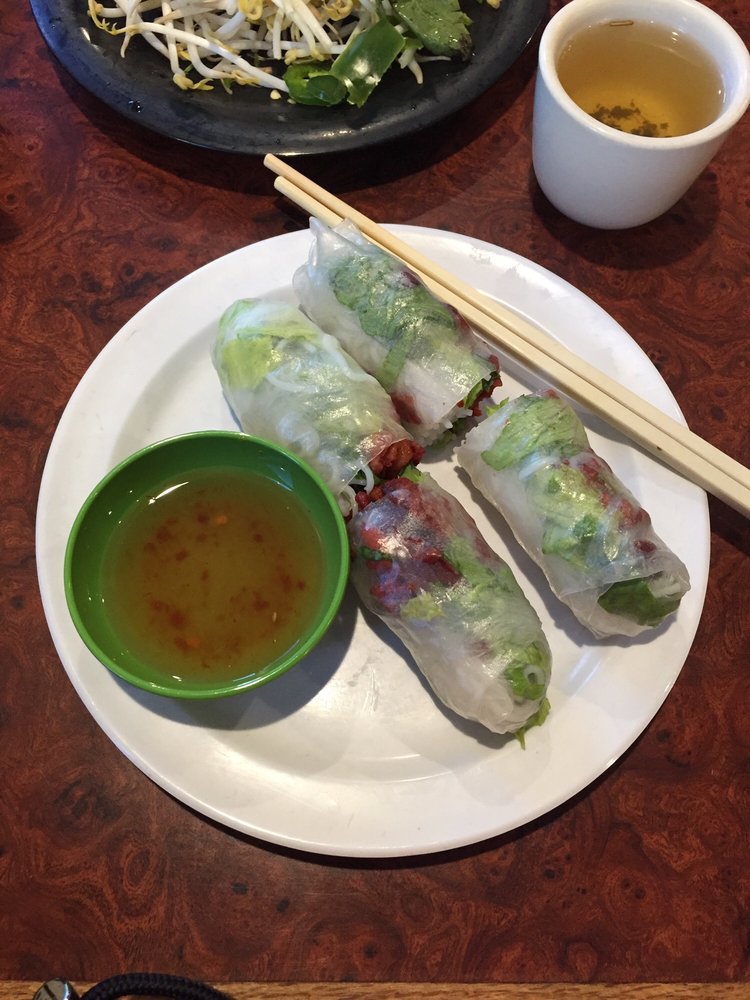 Order A4. Thịt Nướng Cuốn / Grilled Pork Spring Rolls food online from iPho by Saigon store, Saint Paul on bringmethat.com