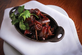 Order GF Bacon Wrapped Dates food online from Biaggi's store, Maple Grove on bringmethat.com