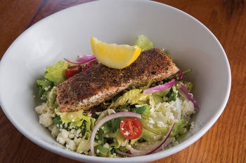 Order Seared Salmon Salad food online from Biaggi's store, Maple Grove on bringmethat.com