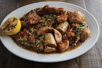 Order Chicken & Sausage Vesuvio food online from Biaggi's store, Maple Grove on bringmethat.com
