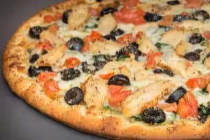 Order Thin Crust Greek Pizza (Small 10" Thin) food online from Gina Marias Pizza - Eden Prairie store, Eden Prairie on bringmethat.com