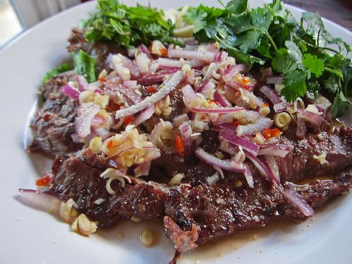 Order Nam Tok (thai Northen East Style Grilled Spicy Beef)* food online from Pad Thai store, Neosho on bringmethat.com