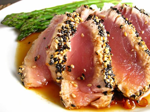 Order Sesame-Encrusted Tuna food online from Cafe Mochi store, Saint Louis on bringmethat.com